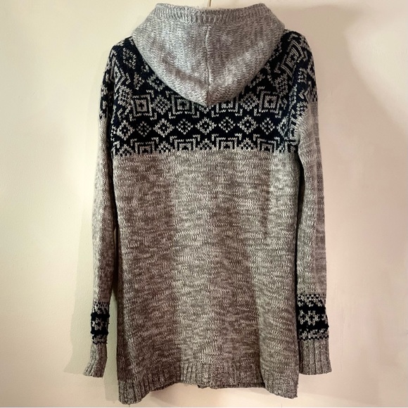 Wool Knitted Zipped fleece-lined Hoodie (L/XL) - Picture 2 of 5